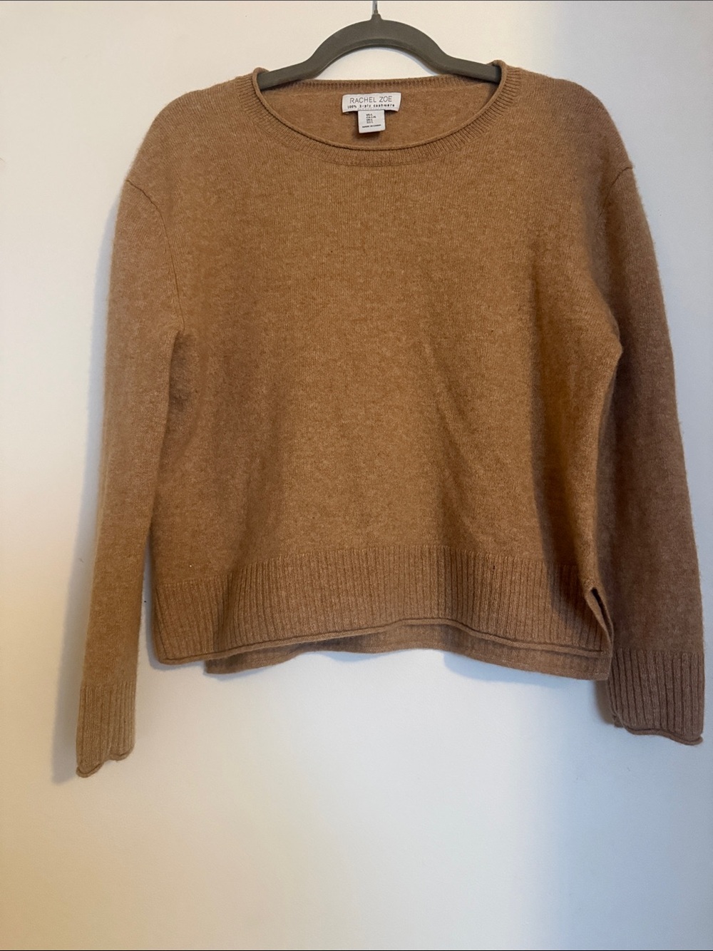 Rachel Zoe Camel/Tan Scoop Neck Knit Sweater